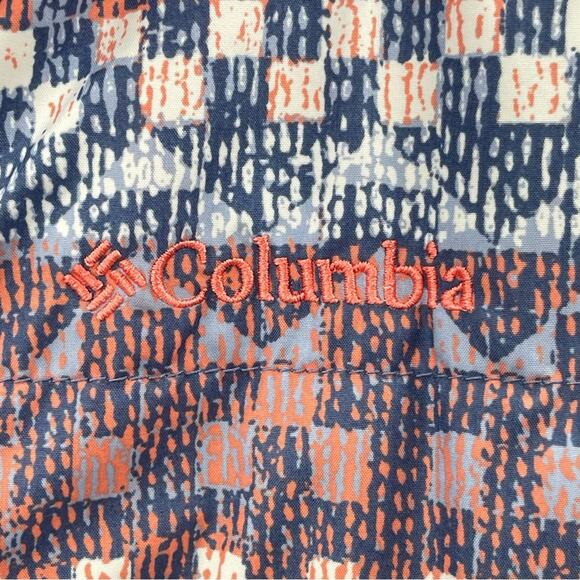 Columbia Interchange Two Layer Blue Southwest Geometric Coat Jacket Girls Medium - Picture 5 of 16